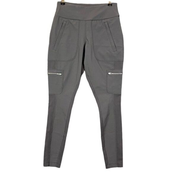 ATHLETA Headlands Hybrid High Rise Cargo Legging Black Zipper Pockets Size 2P - Picture 1 of 12